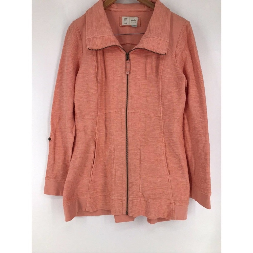 Moving Sale! Anthropologie Saturday Sunday Quinn Peach Women's Jacket Medium EUC - Picture 3 of 11